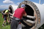 étude de l'intérieur d'une aile d'éolienne...