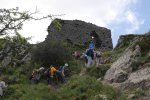 arrivée au chateau de Sant Salvador de Verdera
